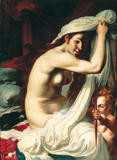 Venuše a Amor od Werner Jacobsz van den Valckert
