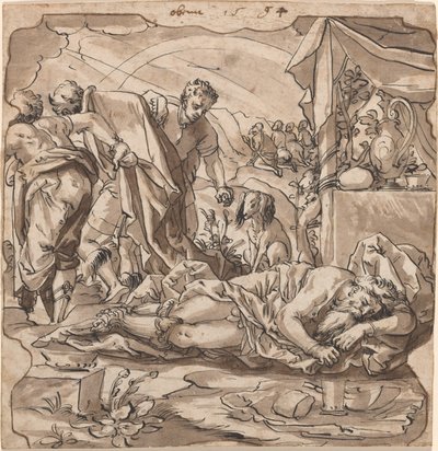 Noemova opilost od Werner Kübler after Tobias Stimmer