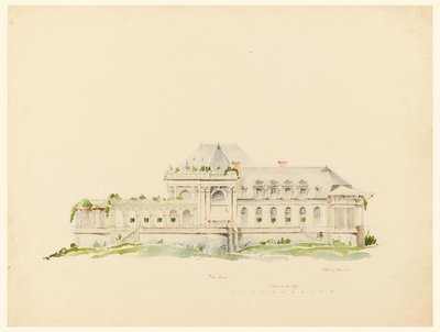 Nadmořská výška směrem k Polo Grounds, Clubhouse, Newport, Rhode Island a Golf Club od Whitney Warren Jr.