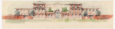 Hearst School for Girls: The Elevace of the Main Building od Whitney Warren Jr.