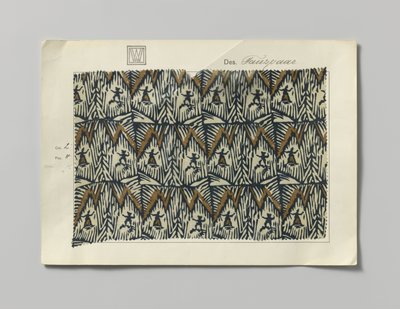 Ocel s potištěnou stranou, design Tanzpaar od Wiener Werkstätte