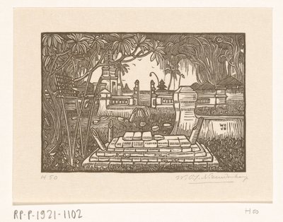 Hřbitov v Singaraja na Bali Hřbitov na Bali od Wijnand Otto Jan Nieuwenkamp (signed by artist)