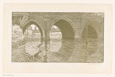 Bridge in Mechelen (původní název) od Wijnand Otto Jan Nieuwenkamp (signed by artist)