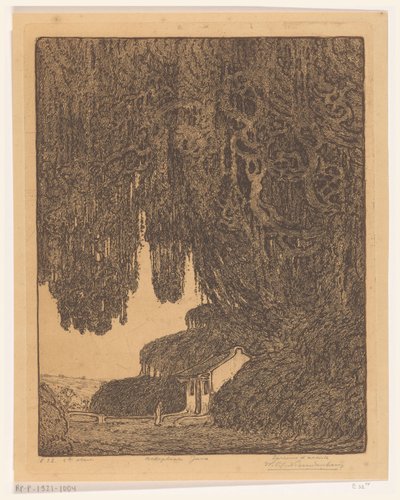 Čínská kaple poblíž Semarang na Jávě Čínské místo uctívání (původní název) od Wijnand Otto Jan Nieuwenkamp (signed by artist)