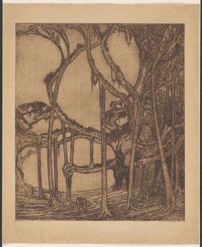 Starý waringin (původní název na objektu) od Wijnand Otto Jan Nieuwenkamp (signed by artist)