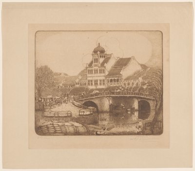 Administrativní budova firmy Sluyters & Co. Kali Besar Batavia (původní název) od Wijnand Otto Jan Nieuwenkamp (signed by artist)
