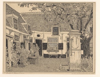 Hofje van Loo v Haarlemu od Wijnand Otto Jan Nieuwenkamp (signed by artist)
