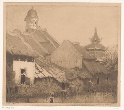 Domy na vodě v Semarangu V kampong, Semarang (původní název) od Wijnand Otto Jan Nieuwenkamp (signed by artist)