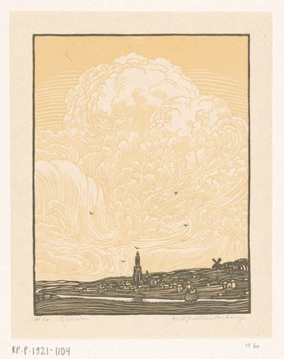 Rhenen (původní název na objektu) od Wijnand Otto Jan Nieuwenkamp (signed by artist)