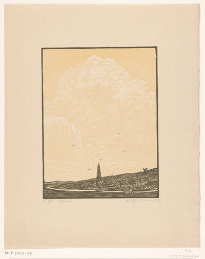 Rhenen (původní název na objektu) od Wijnand Otto Jan Nieuwenkamp (signed by artist)