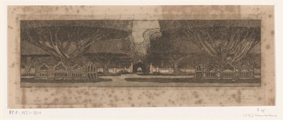 Waringin stromy v zahradě sultánova paláce v Jogyakartě V paláci sultána (původní název) od Wijnand Otto Jan Nieuwenkamp (signed by artist)