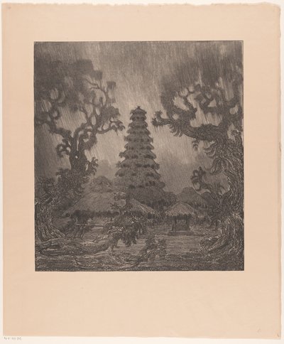 Pagoda v dešti Chrám v dešti (původní název) od Wijnand Otto Jan Nieuwenkamp
