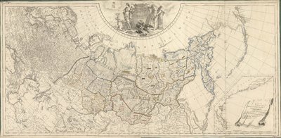 Mapa Ruské říše rozdělené do čtyřiceti jedna vlád, 1796. od Wilbrecht