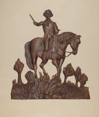George Washington na koni, c. 1938. od Wilbur M Rice