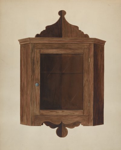 Závěsná rohová skříň, c. 1938. od Wilbur M Rice