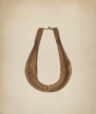 Horse Collar and Hame, c. 1941. od Wilbur M Rice