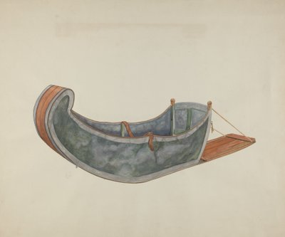 Red River Dog Sled, c. 1938. od Wilbur M Rice