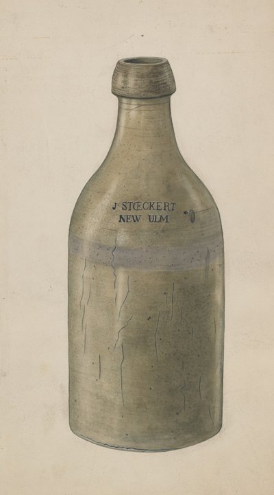 Kameninová pivní láhev, c. 1938. od Wilbur M Rice