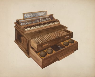 Dřevěná pokladna, c. 1942. od Wilbur M Rice