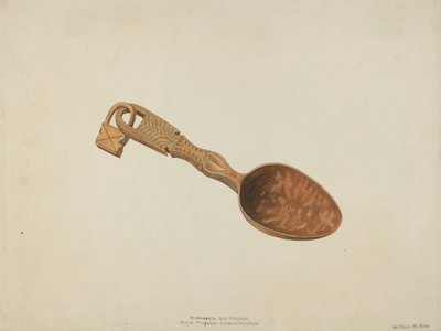 Dřevěná lžíce, c. 1937. od Wilbur M Rice