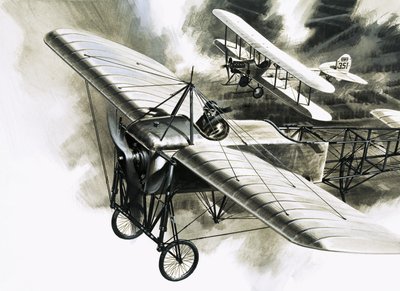 První průzkumný let RFC od Wilf (20th century) Hardy