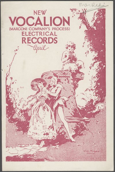 Vocalion Records Bulletin, 20. léta 20. století od Wilfred Fryer, Curtis Advertising Agency