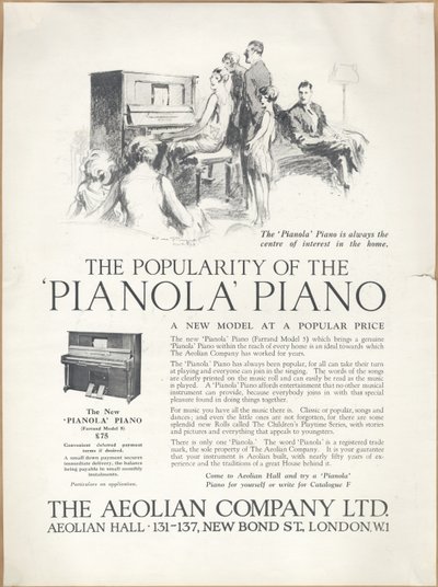 Piana Aeolian Company, 20. léta 20. století od Wilfred Fryer