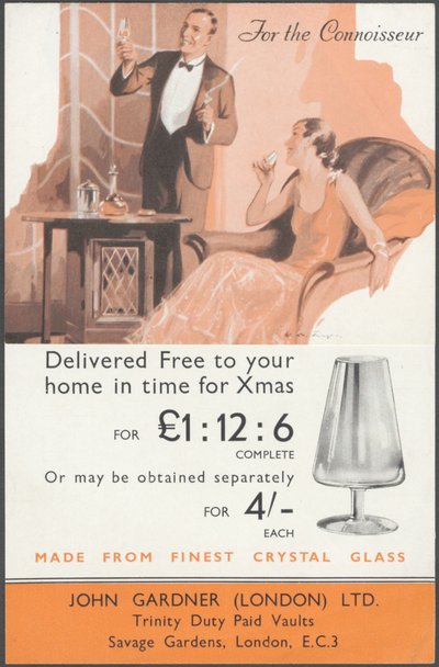 John Gardner Cystal Glassware, 20. léta 20. století od Wilfred Fryer