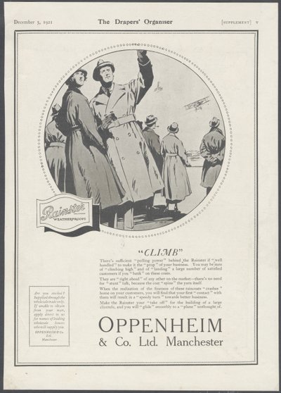 Oppenheim & Co Menswear, 1929 od Wilfred Fryer