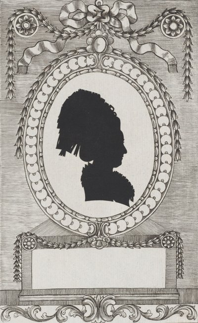 Silueta hraběnky Enzenbergové, Stiftsfräulein, 1784-1834. od Wilhelm Ackermann