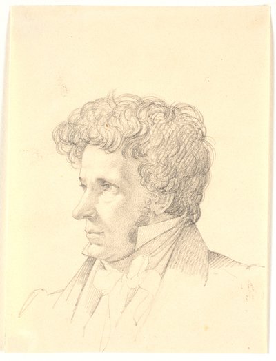 Mužský portrét. Profil vlevo od Wilhelm Bendz