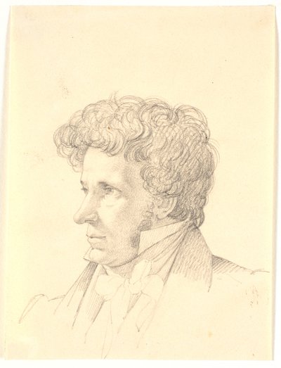 Mužský portrét. Profil vlevo od Wilhelm Bendz