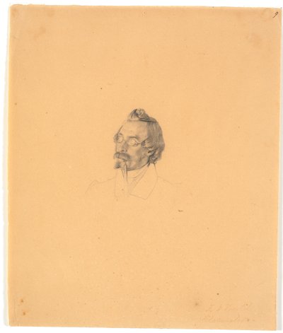Porträt des Glasmalers Friedrich Vörtel od Wilhelm Bendz