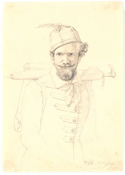 Autoportrét s trny od Wilhelm Bendz