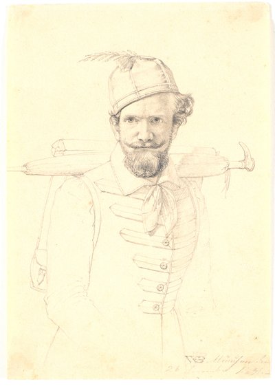 Autoportrét s trny od Wilhelm Bendz