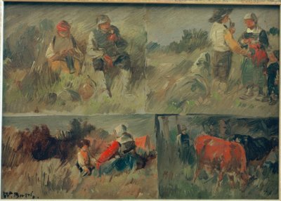 Souborný obraz: čtyři venkovské scény od Wilhelm Busch
