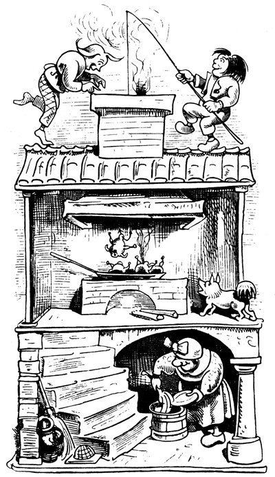 Druhý trik The Widows House, 1865. od Wilhelm Busch