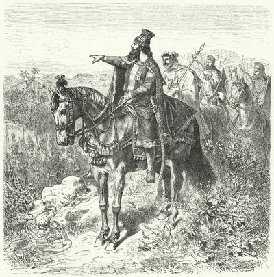 Kýros Veliký, perský císař (rytina) od Wilhelm Camphausen