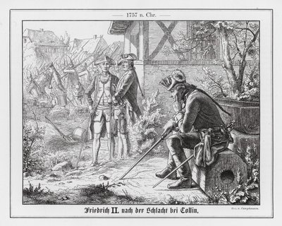 Fridrich Veliký po bitvě u Kolína od Wilhelm Camphausen