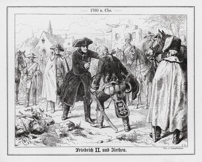 Fridrich Veliký a generál Zieten po bitvě u Torgau od Wilhelm Camphausen