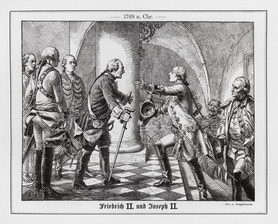 Fridrich Veliký Pruský a císař Svaté říše římské Josef II. od Wilhelm Camphausen