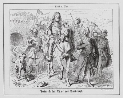 Jindřich Lev, vévoda saský, před Bardowiekem od Wilhelm Camphausen