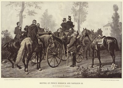 Setkání prince Bismarcka a Napoleona III od Wilhelm Camphausen