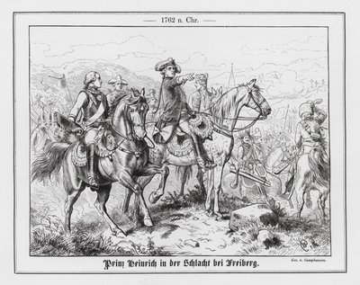 Pruský princ Jindřich v bitvě u Freibergu od Wilhelm Camphausen