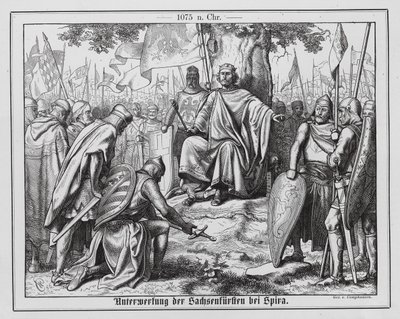 Podřízení saských knížat císaři Svaté říše římské Jindřichu IV. ve Špýru od Wilhelm Camphausen