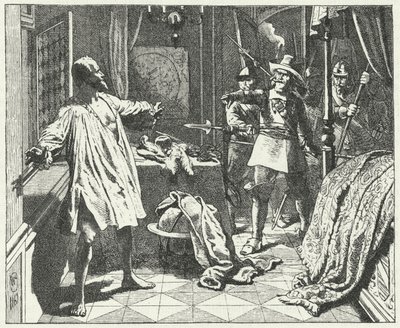 Vražda Albrechta z Valdštejna, českého generála v armádě Svaté říše římské ve třicetileté válce od Wilhelm Camphausen