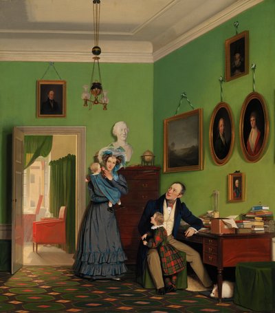 Rodina Waagepetersenových od Wilhelm Ferdinand Bendz