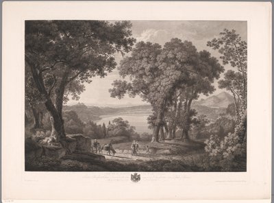 Pohled na jezero Albano poblíž Říma Der See von Albano dei Rom (název na objektu) od Wilhelm Friedrich Gmelin