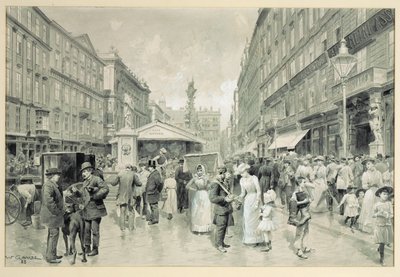 Graben, centrální náměstí v centru Vídně ... od Wilhelm Gause