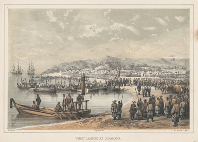 První přistání v Gorahama, 1855 od Wilhelm Joseph Heine
